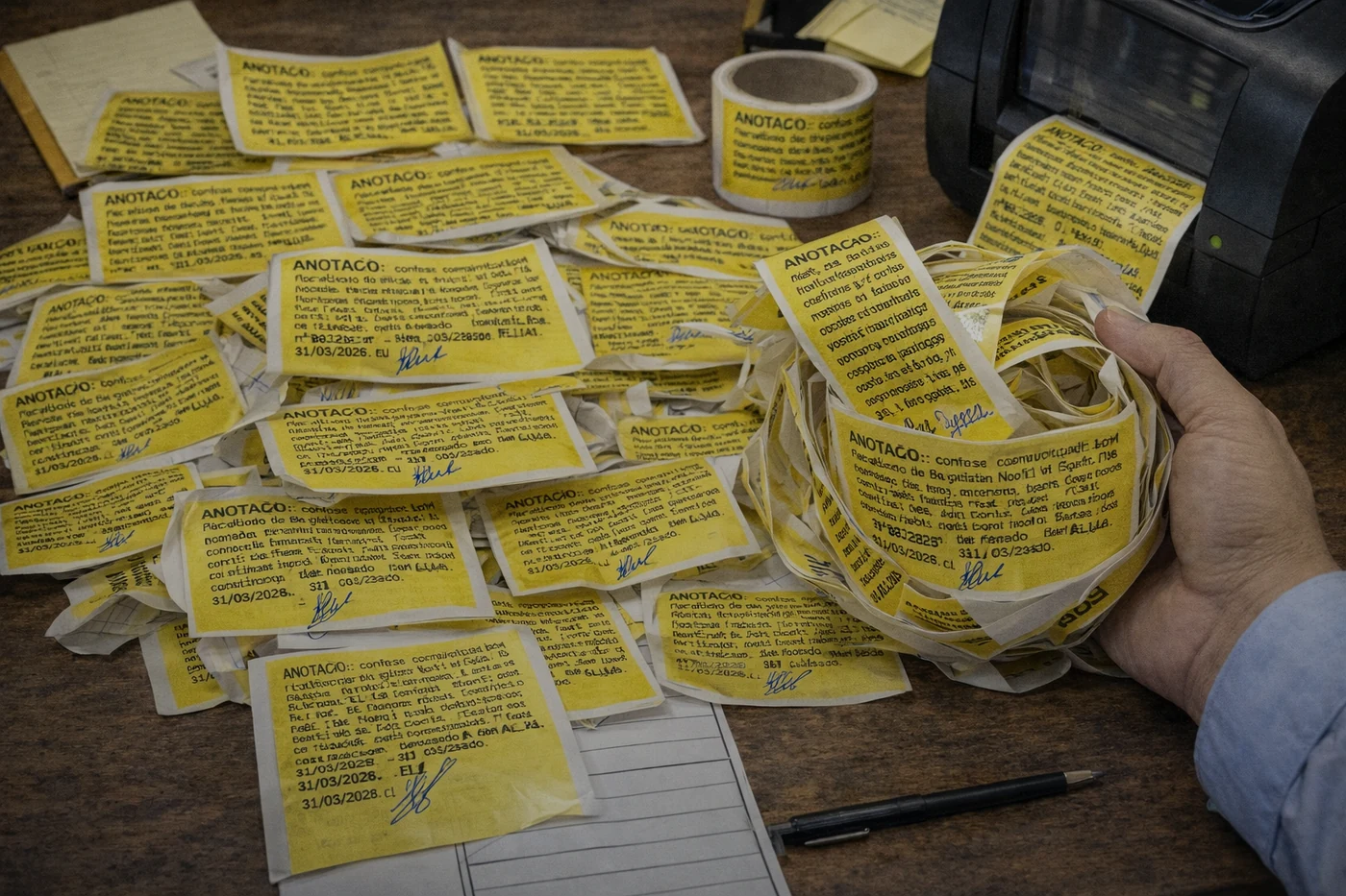 Etiquetas especializadas desperdiçadas após retrabalho em muitas anotações manuais
