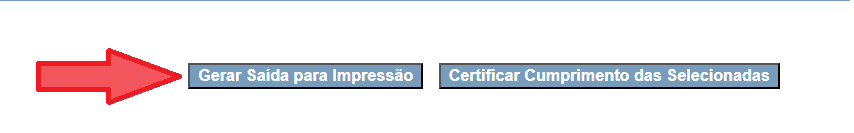 Tela para gerar a saída do arquivo